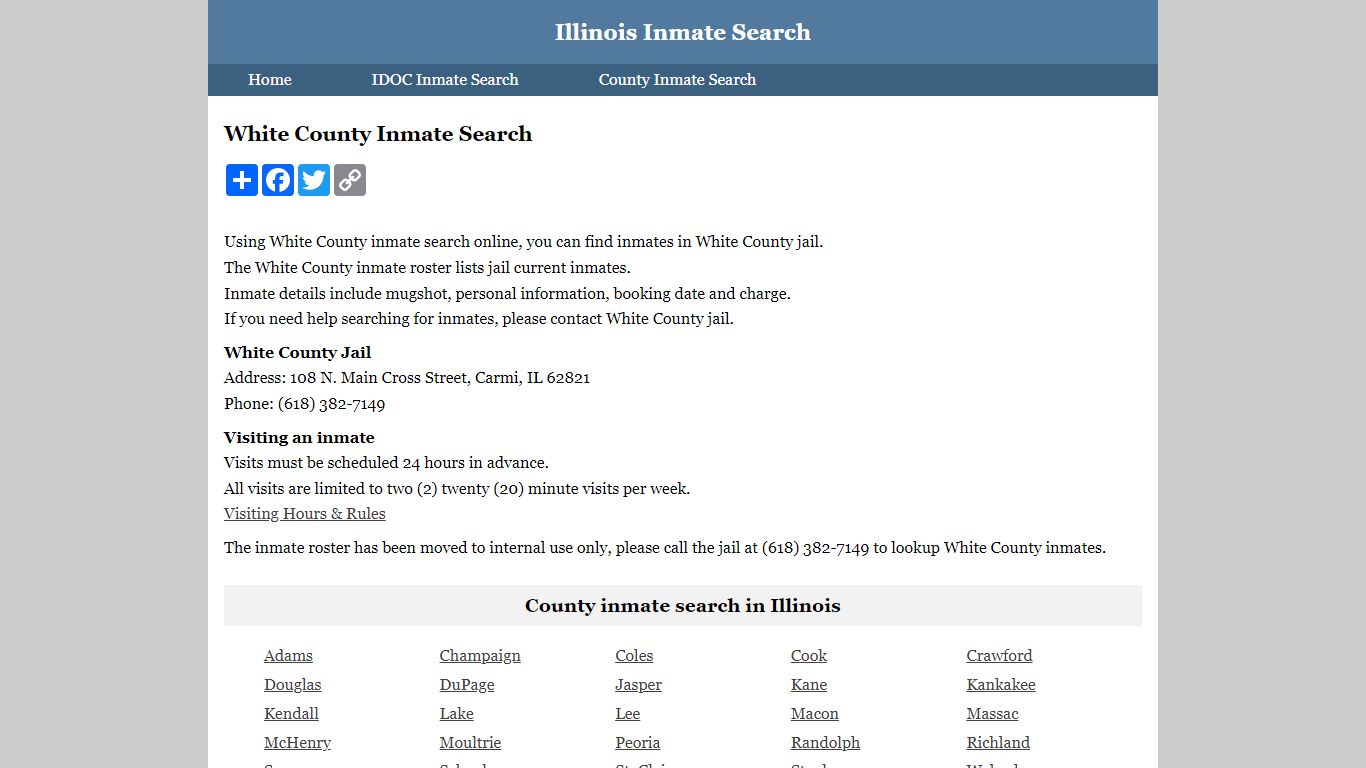 White County Inmate Search