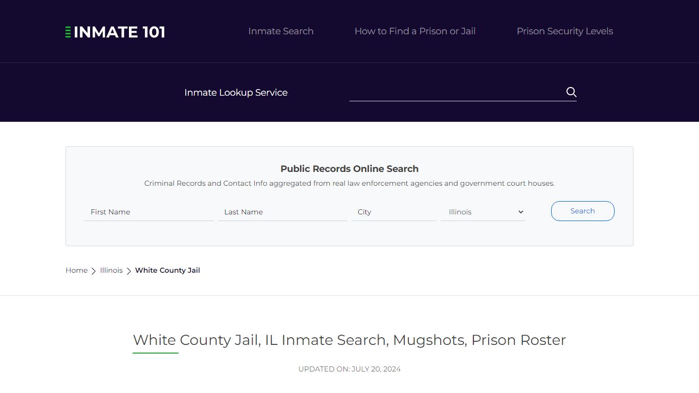 White County Jail, IL Inmate Search, Mugshots, Prison Roster